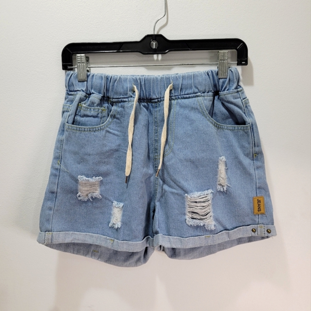 Faded Denim Shorts
